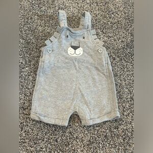 EUC Carters Lion Mane Knit Overalls/ Shortalls Baby Boys